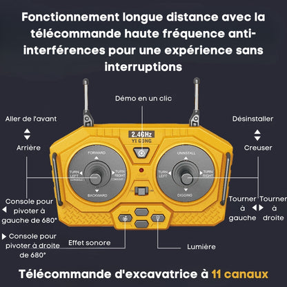 RealBuild - Jouet de Véhicule de Chantier Radiocommandé